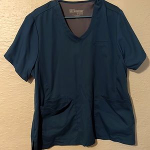 Blue scrub top